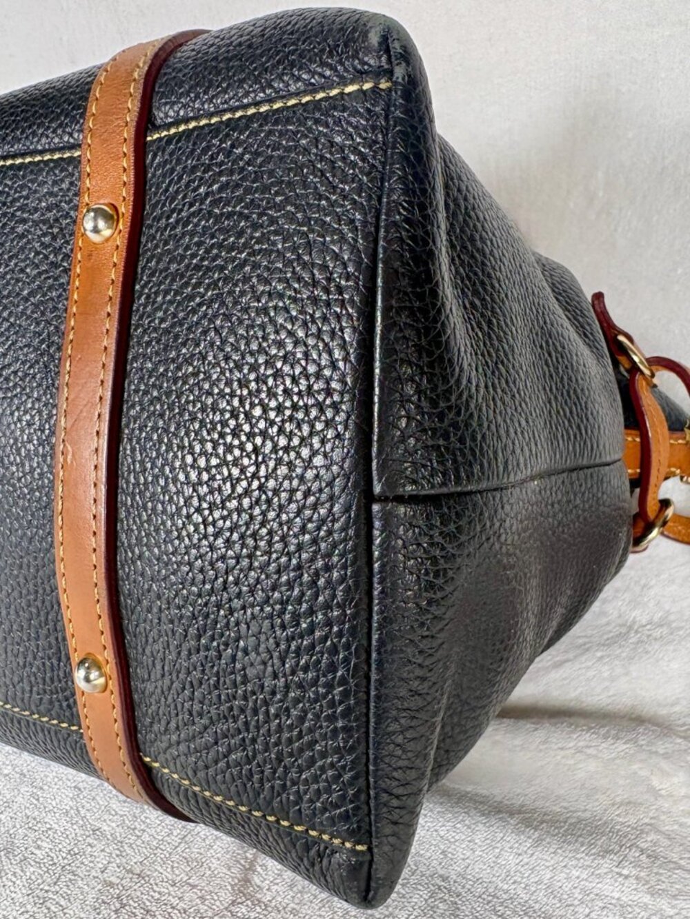 Dooney & Bourke Bristol Satchel in Black with Matching Attached Pouch and Scarf - Picture 9 of 15